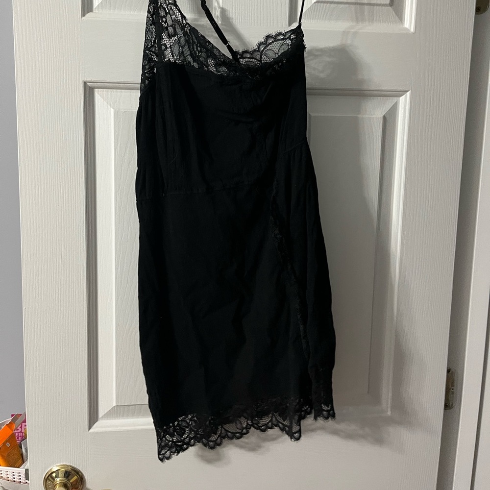 Free people black dress with lace